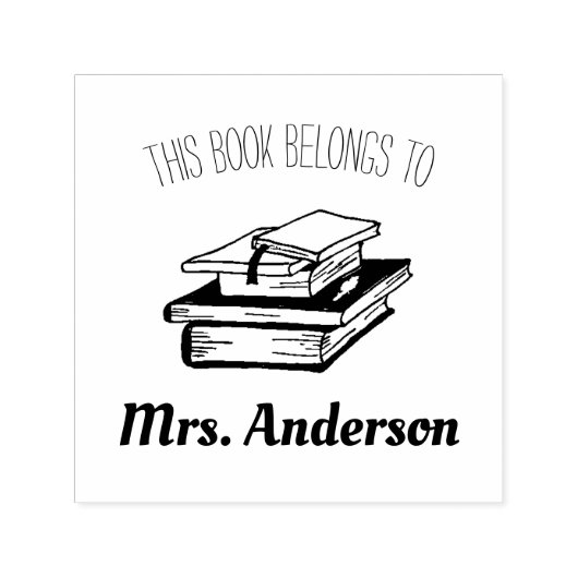 この本は先生名 セルフインキングスタンプ (デザイン)