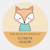 この本は可愛いキツネの子どもたち ラウンドシール (正面)
