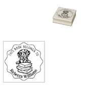 この本は可愛いダルマ人のものだ ラバースタンプ (押印)