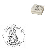 この本は可愛いバスセットの本だ ラバースタンプ (押印)