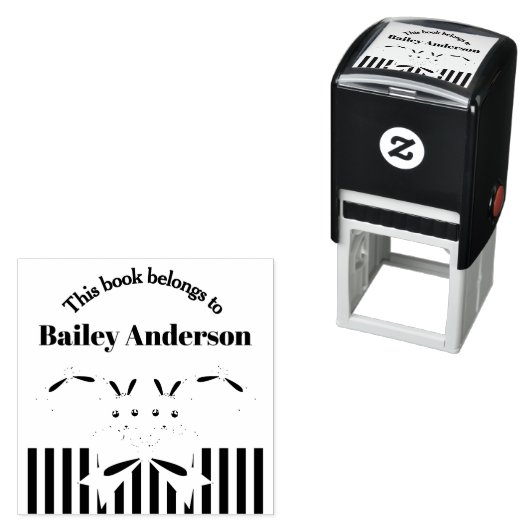 この本は可愛いバニーガール蔵書票 セルフインキングスタンプ (インサイチュ)