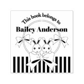 この本は可愛いバニーガール蔵書票 セルフインキングスタンプ (デザイン)