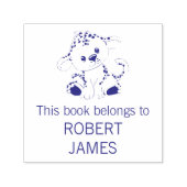 この本は可愛いヒョウのパーソナライズされた本だ セルフインキングスタンプ (デザイン)