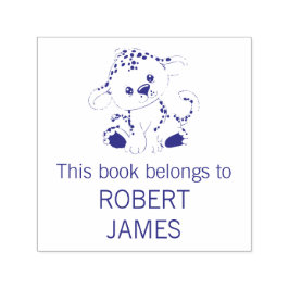 この本は可愛いヒョウのパーソナライズされた本だ セルフインキングスタンプ