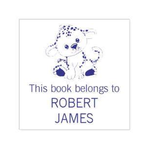 この本は可愛いヒョウのパーソナライズされた本だ セルフインキングスタンプ