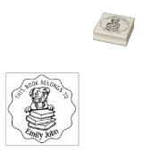 この本は可愛いピットブルの本だ ラバースタンプ (押印)