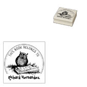 この本は可愛いフクロウの本だ ラバースタンプ (押印)