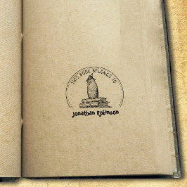 この本は可愛いフクロウの本だ ラバースタンプ