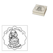 この本は可愛いプードルの本だ ラバースタンプ (押印)