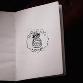 この本は可愛いポルトガルの水犬の本だ ラバースタンプ