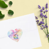 この本は可愛いレインボーユニコーンデザイン ハートシール