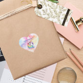 この本は可愛いレインボーユニコーンデザイン ハートシール