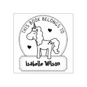 この本は可愛い一角獣の子本だ ラバースタンプ (インプリント)