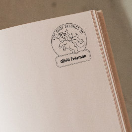 この本は可愛い一角獣の子本だ ラバースタンプ