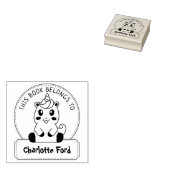 この本は可愛い一角獣の子本だ ラバースタンプ (押印)