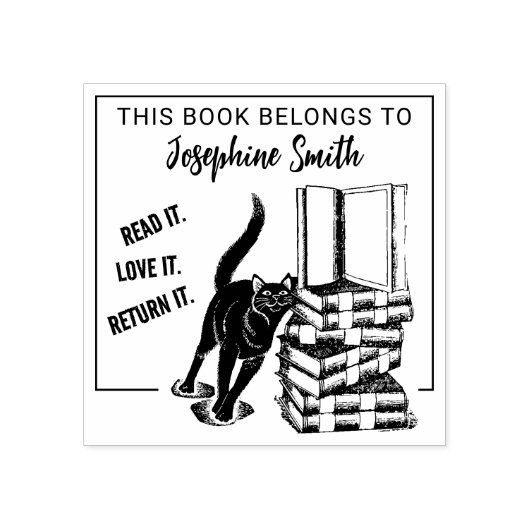 この本は可愛い猫の本だ ラバースタンプ (インプリント)