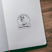 この本は可愛い鹿の子の本だ ラバースタンプ