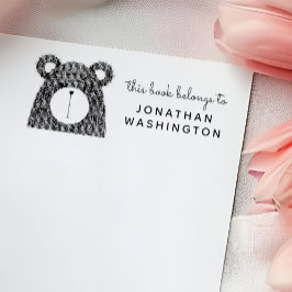 この本は名に属する赤手引き セルフインキングスタンプ