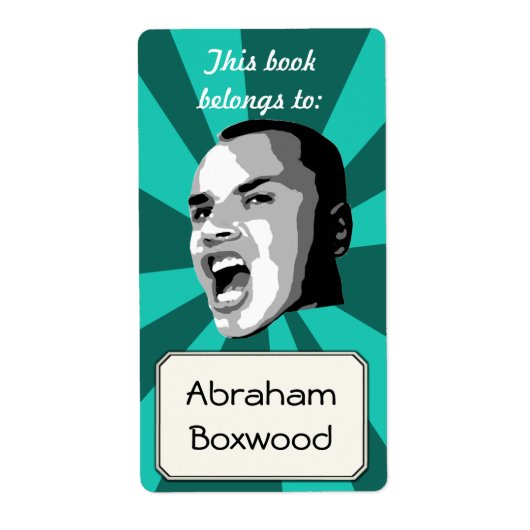 この本は名前をカスタムするレトロ叫び声に属する ラベル (正面)