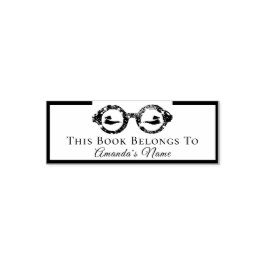 この本は名前をカスタムする女の子の額縁 セルフインキングスタンプ