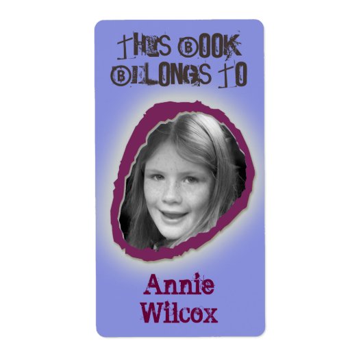 この本は名前をカスタムする少年 ラベル (正面)