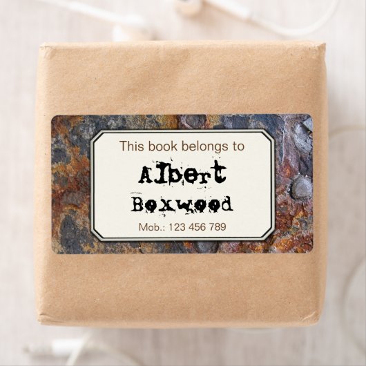 この本は名前をカスタムする岩肌に属する ラベル (インサイチュ)