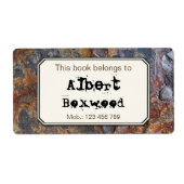 この本は名前をカスタムする岩肌に属する ラベル (正面)