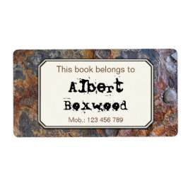 この本は名前をカスタムする岩肌に属する ラベル