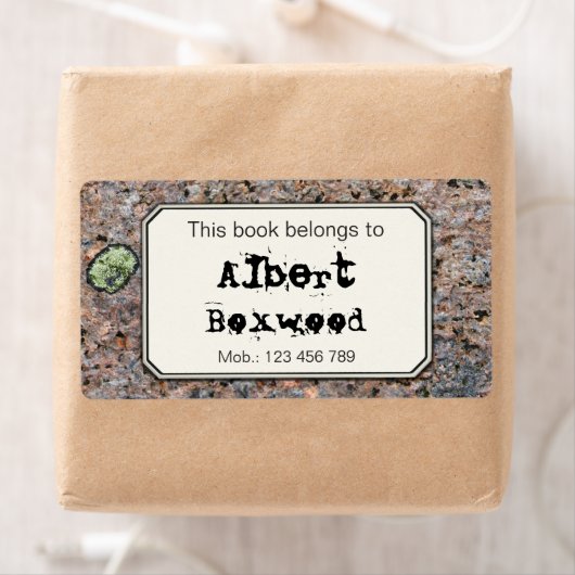 この本は名前をカスタムする岩肌に属する ラベル (インサイチュ)