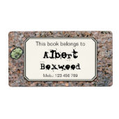 この本は名前をカスタムする岩肌に属する ラベル (正面)