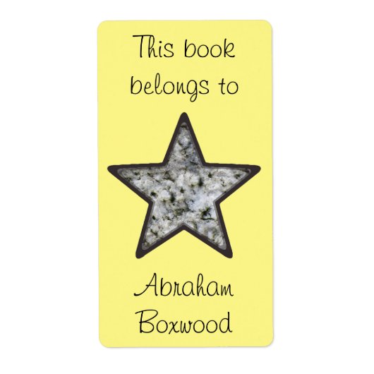 この本は名前をカスタムする岩質星に属する ラベル (正面)