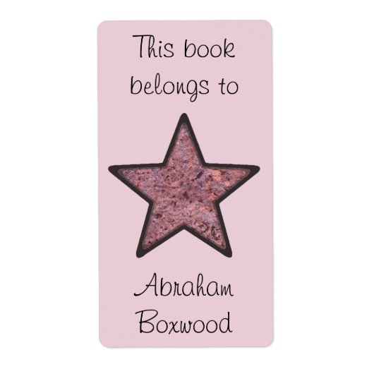 この本は名前をカスタムする岩質星に属する ラベル (正面)