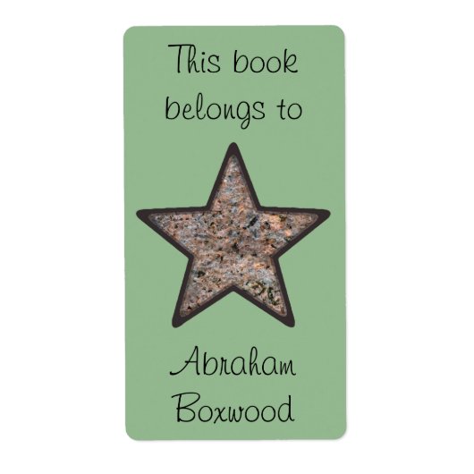 この本は名前をカスタムする岩質星に属する ラベル (正面)