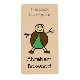 この本は名前をカスタムする棒人間たち ラベル