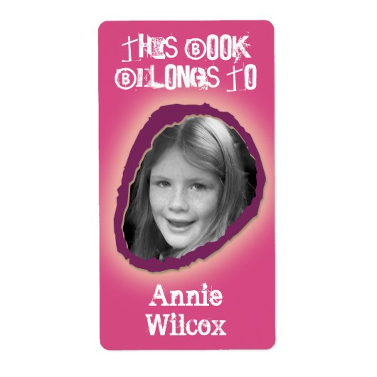 この本は名前をカスタムする ラベル (正面)