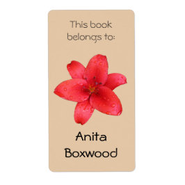 この本は名前をカスタムする・レッド・リリーに属する ラベル