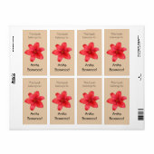 この本は名前をカスタムする・レッド・リリーに属する ラベル (フルシート)