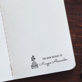 この本は名前蔵書票 セルフインキングスタンプ