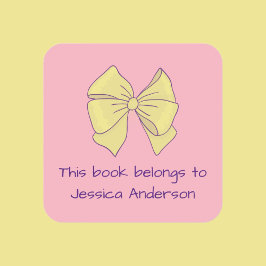 この本は女の子の名前Bow Pink Yellowに属している スクエアシール