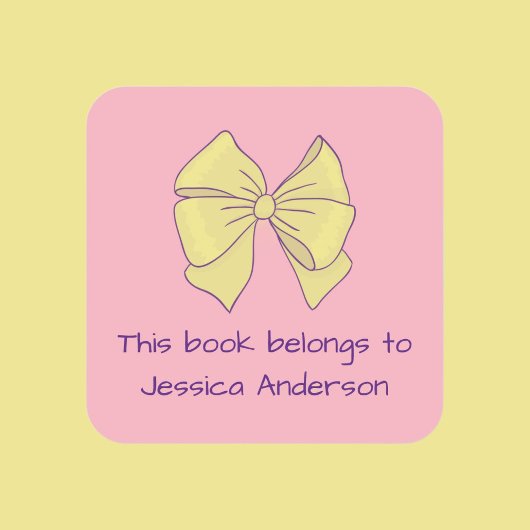 この本は女の子の名前Bow Pink Yellowに属している スクエアシール