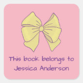この本は女の子の名前Bow Pink Yellowに属している スクエアシール (正面)
