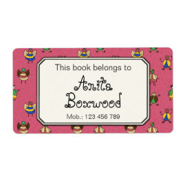 この本は女の子カスタム名棒人間たち ラベル