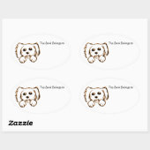 この本は子犬の本だ 楕円形シール (シート)