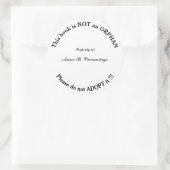 この本は孤児だから取り入れないでくれ ラウンドシール (バッグ)