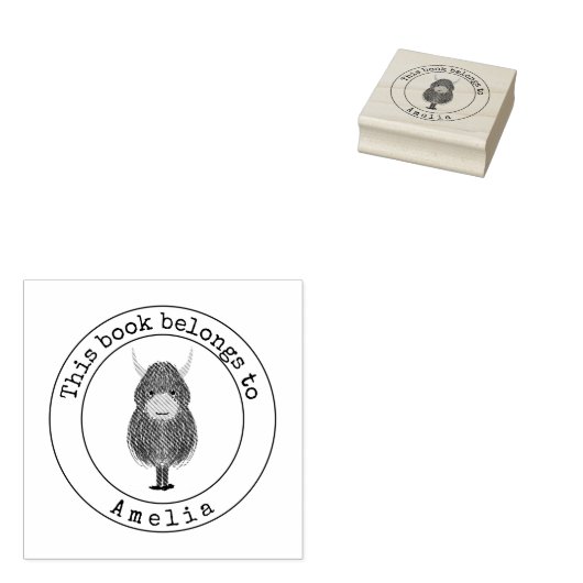 この本は所有しているハイランド牛 ラバースタンプ (押印)