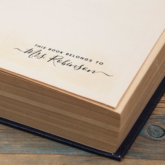 この本は手書きの名前の持ち主です セルフインキングスタンプ