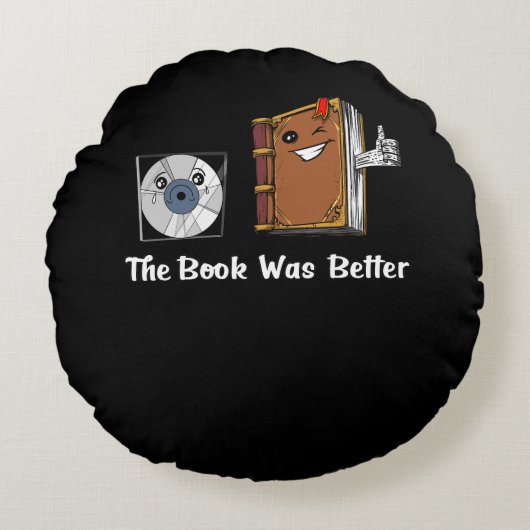 この本は文学の方が好読い ラウンドクッション (正面)