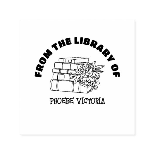 この本は書庫の切手パーソナライズされたに属している セルフインキングスタンプ (デザイン)