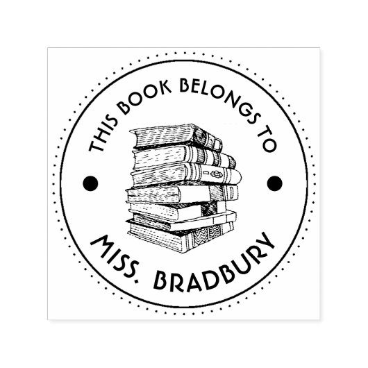 この本は次のものだパーソナライズされた セルフインキングスタンプ (デザイン)