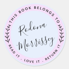 この本は次のものだパーソナライズされた ラウンドシール